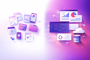 Scattered business data across systems highlighting the need for IT consulting services